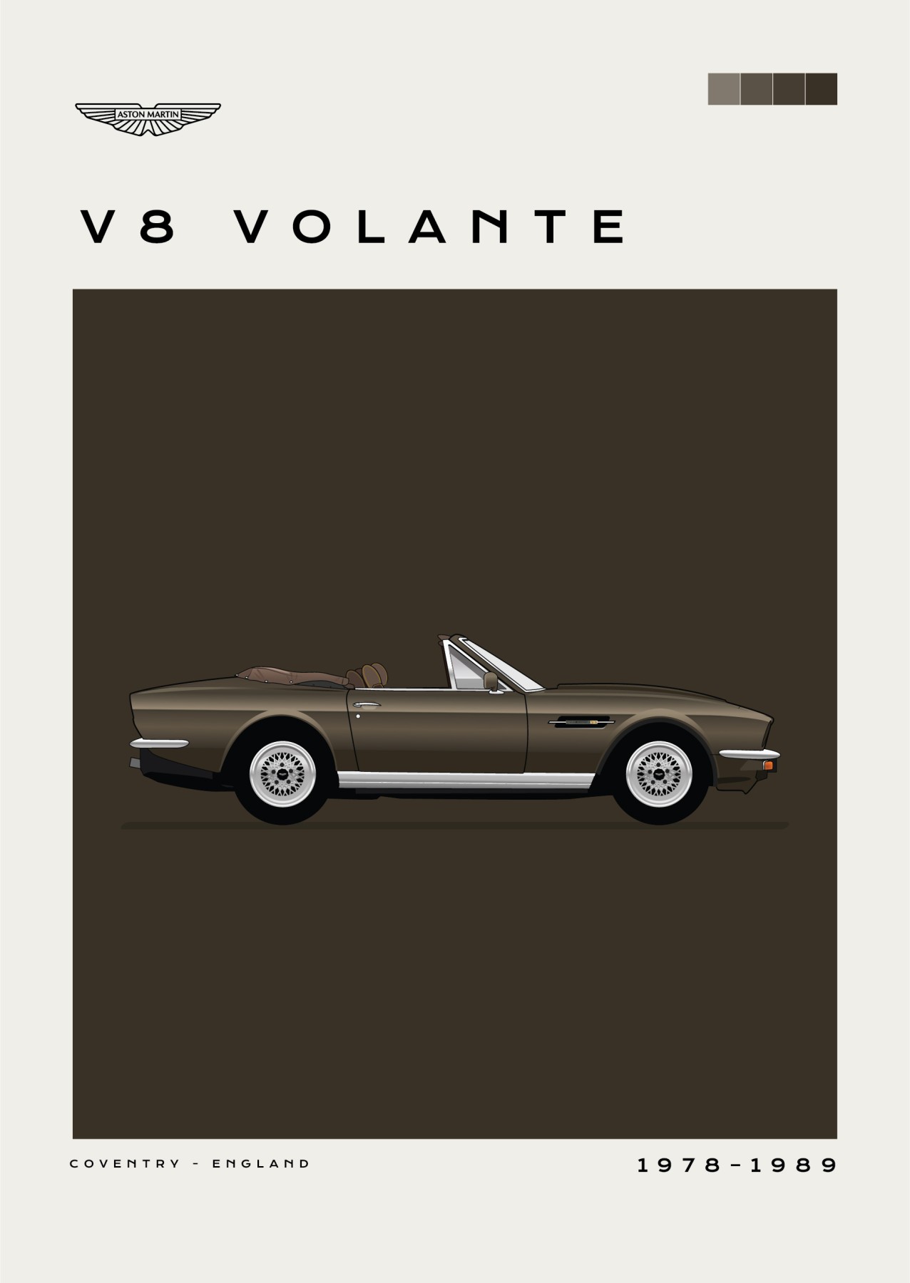 Aston Martini - V8 Volante - Brown