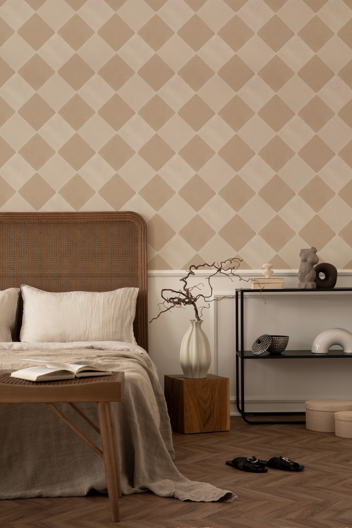 Diamond Tile - Terracotta | WALLPAPER