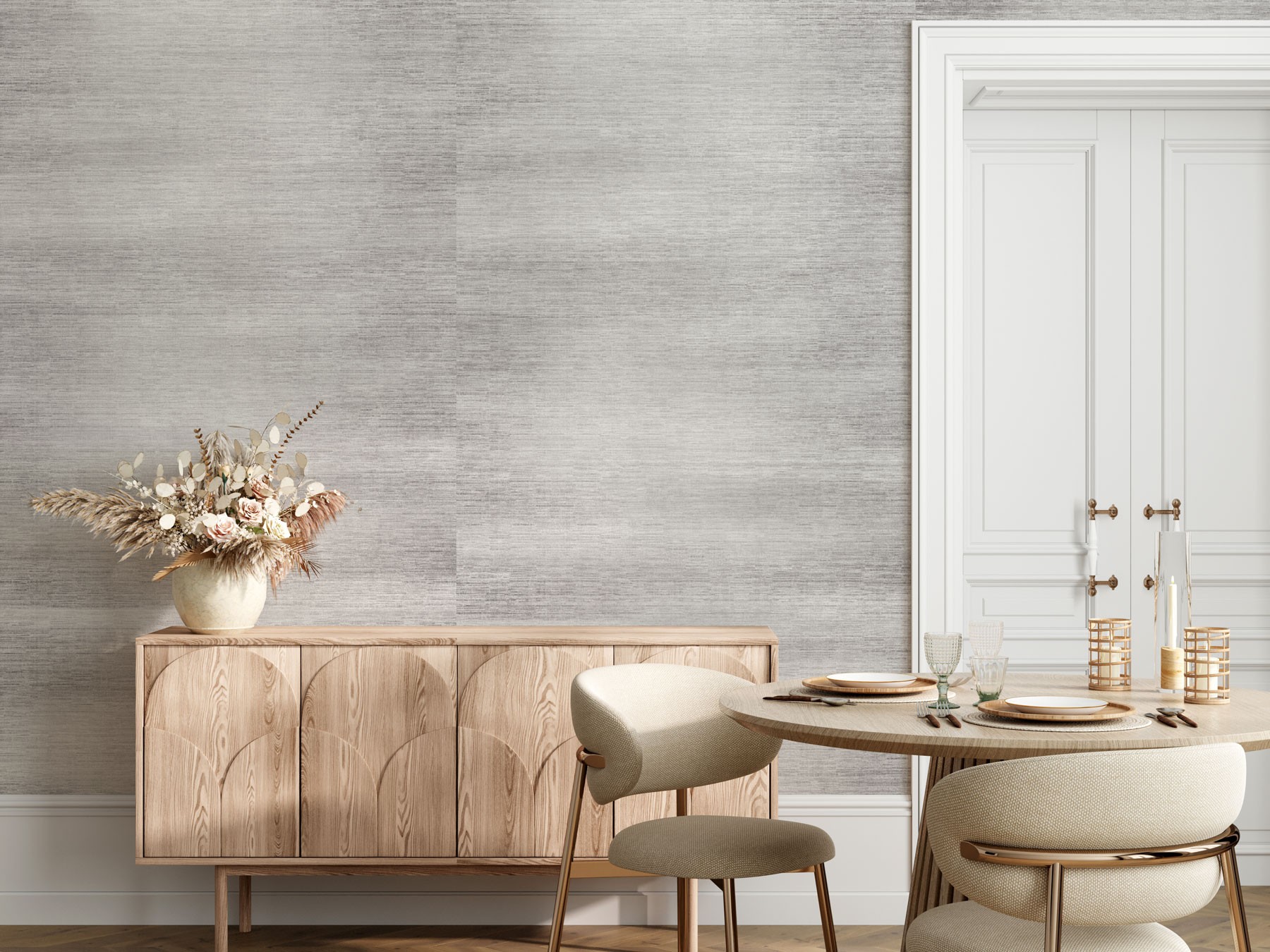 Grasscloth - Light Grey | WALLPAPER