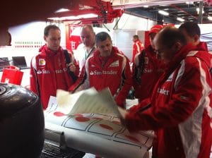 image of Scuderia Ferrari F1 with Grafico team