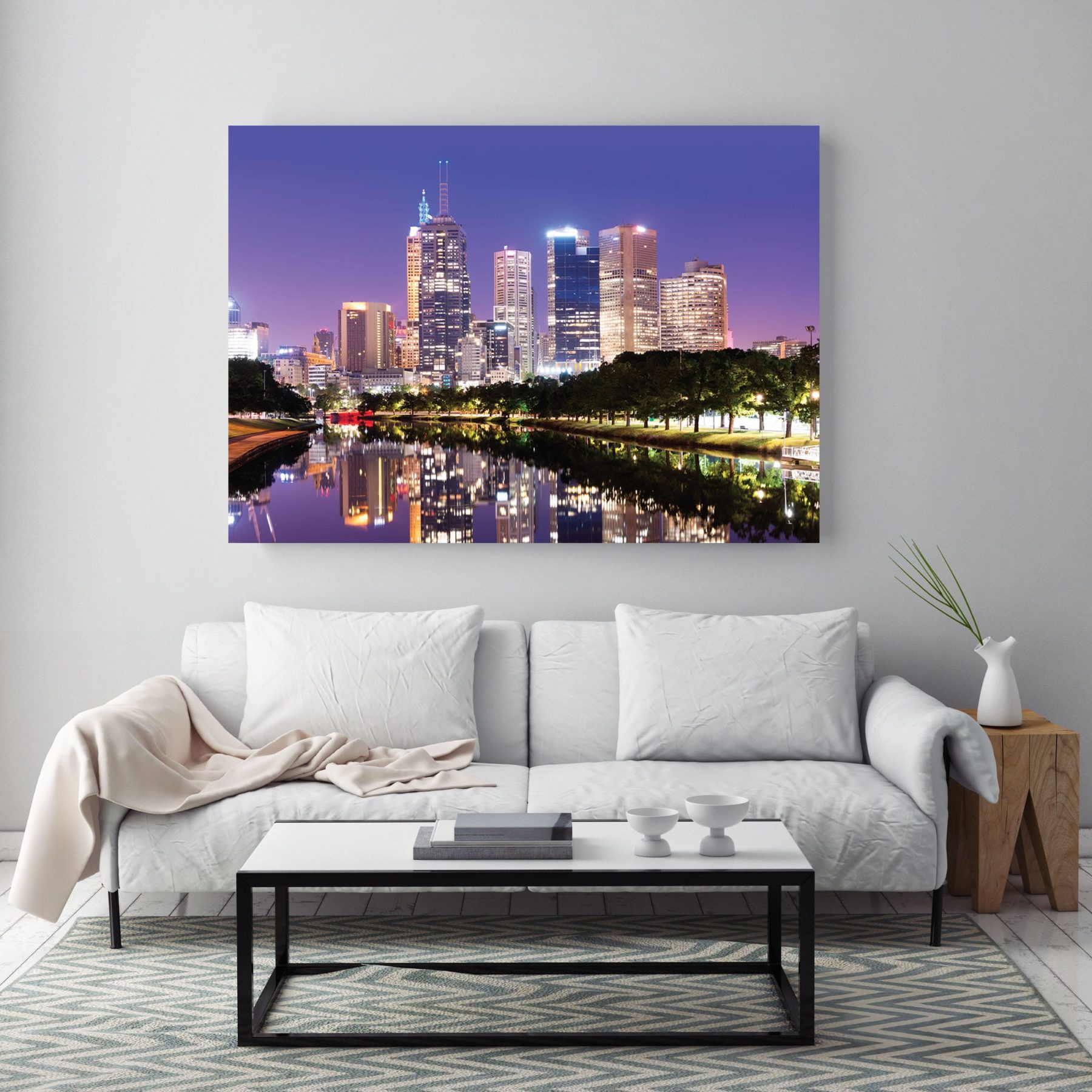 Melbourne Skyline 1 | STRETCHED CANVAS | PRINTED PANEL - Grafico Group