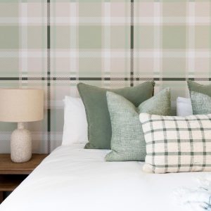 Plaid - Bone & Sage Green-01