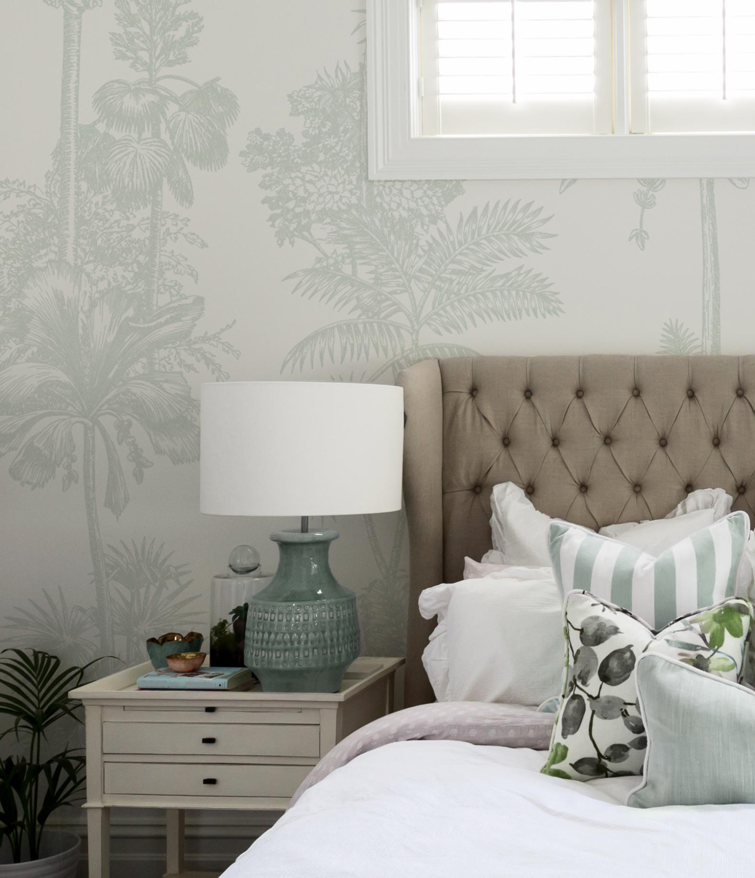 Tropical Hamptons - Sage Green | WALLPAPER